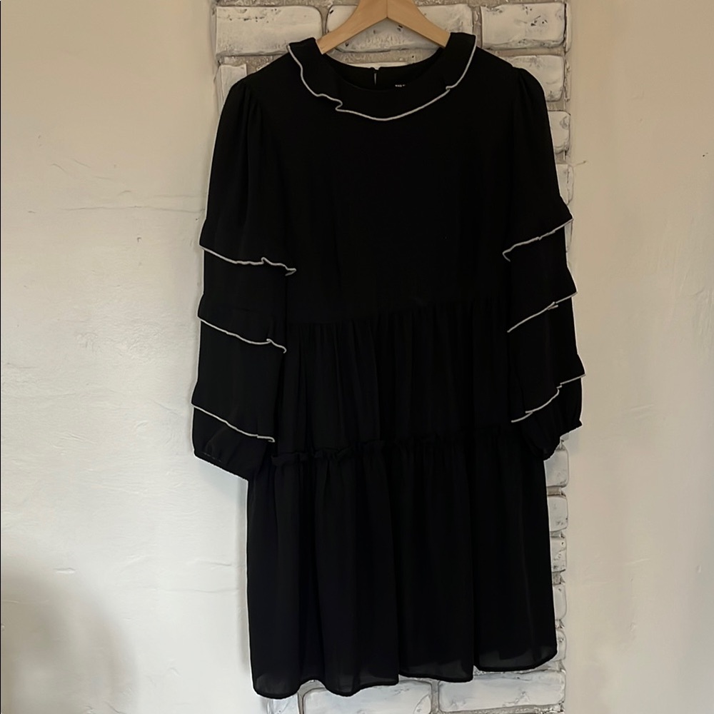Black Ruffle Work Dress Who What Wear Size Small